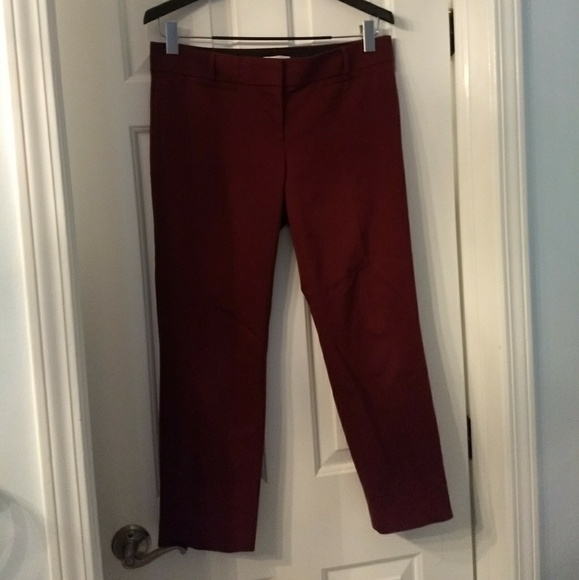 Ann Taylor Loft Burgundy Cropped Trouser/Pants - Picture 1 of 3